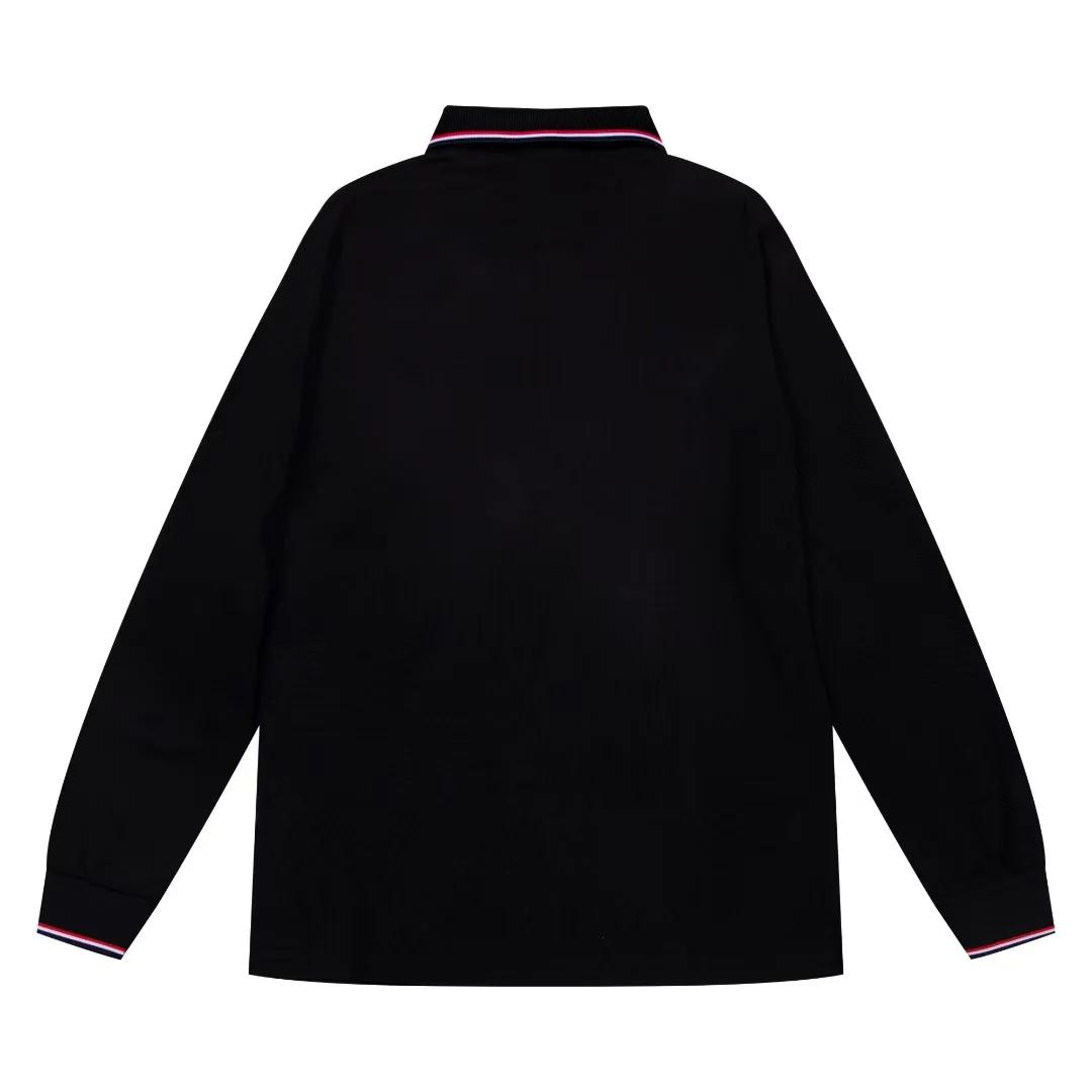 Embroidery lapel polo long-sleeved T-shirt