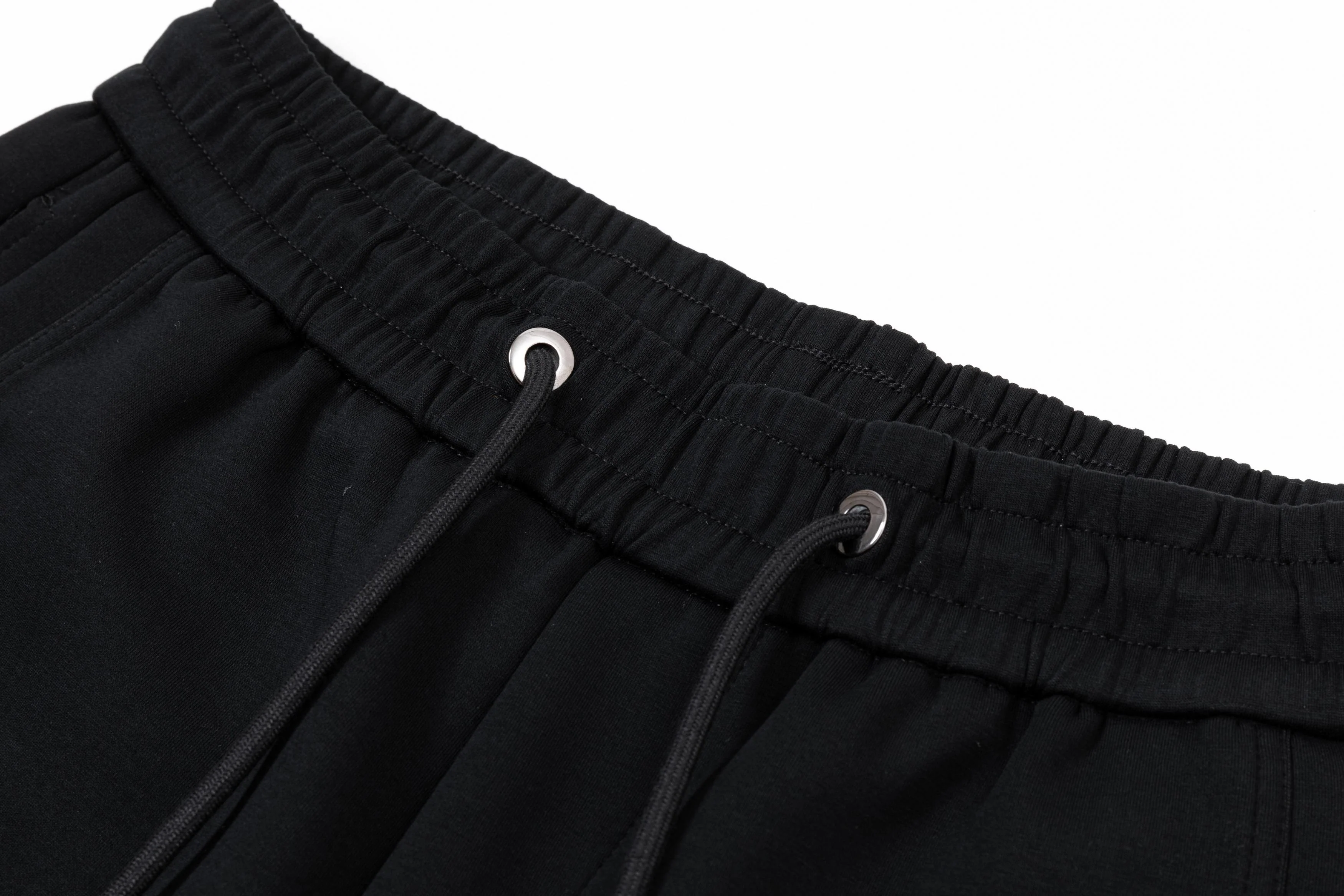 Embroidered drawstring casual trousers