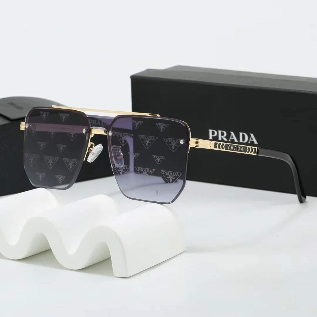 New gradient frameless thin sunglasses