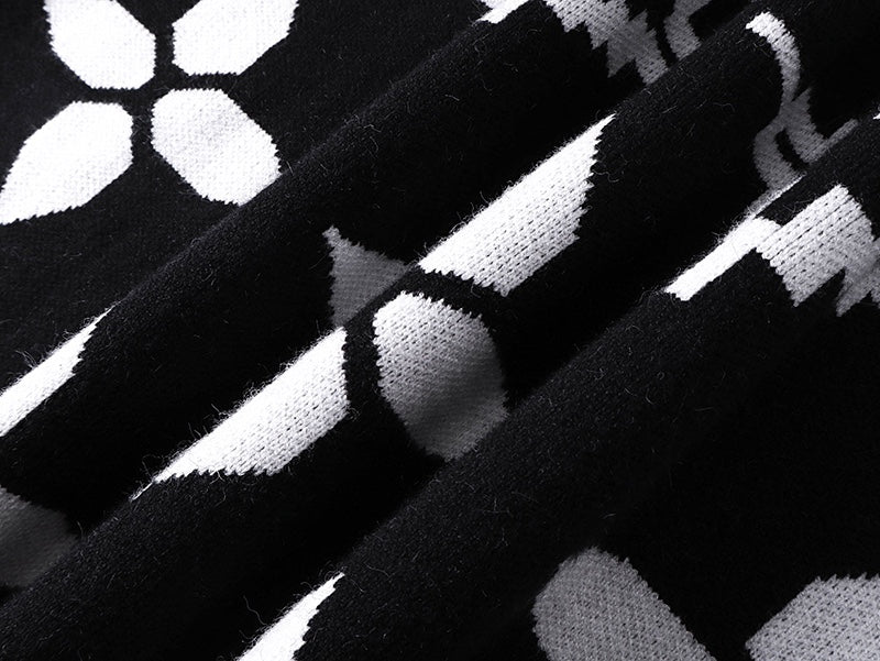 Knitted embroidered cashmere sweatshirt