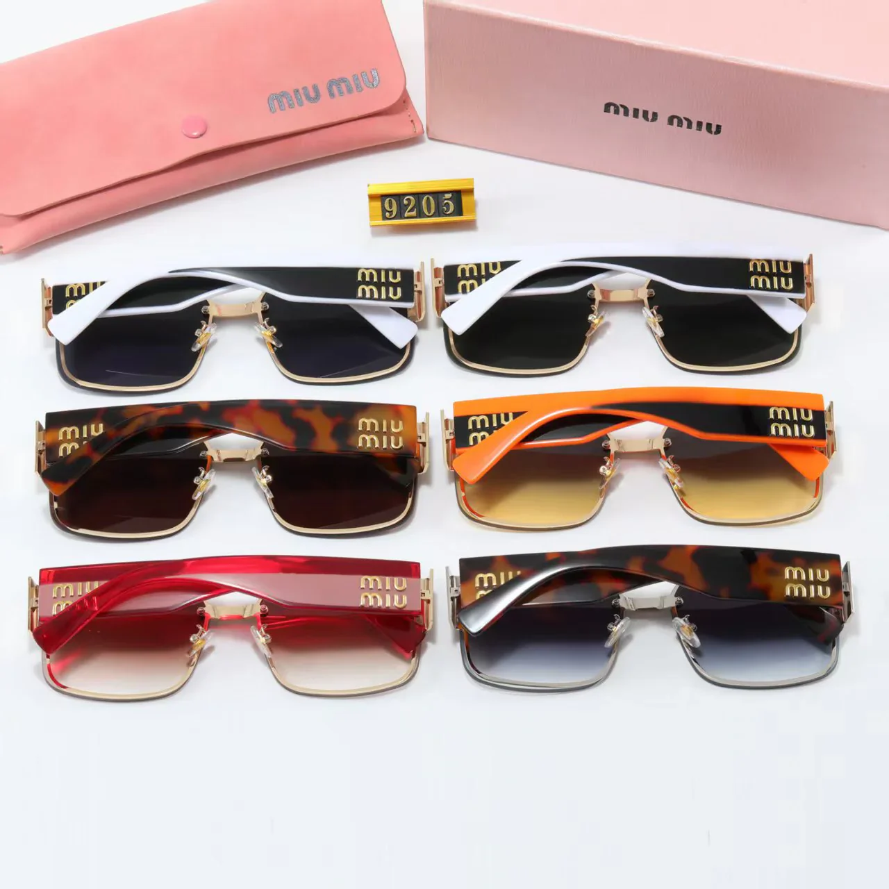 6 Color Square Frame Women's Sunglasses  9205