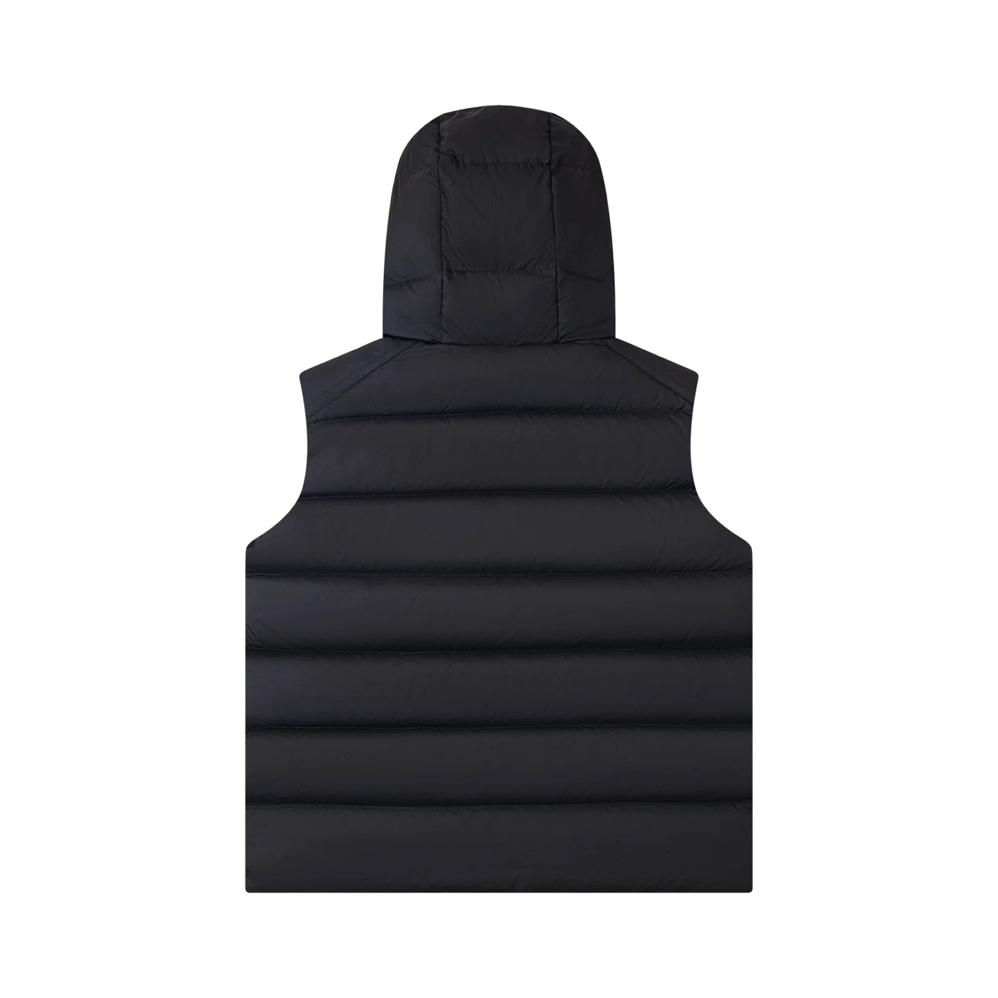 Printed hooded down vest