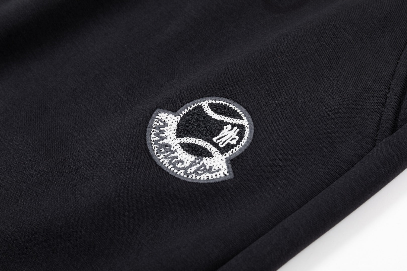 Embroidery cotton drawstring trousers