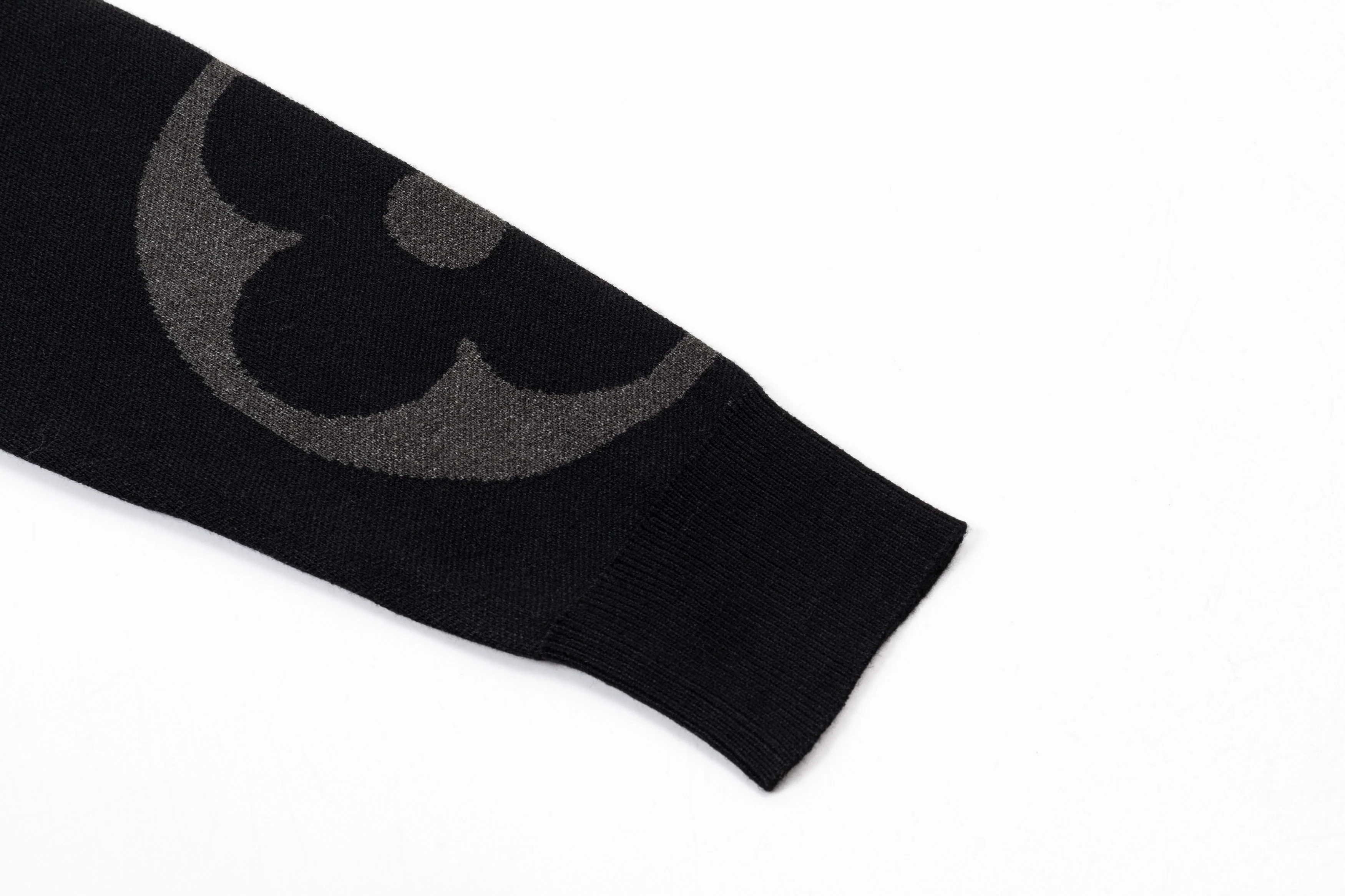 Half-zip jacquard cashmere sweater