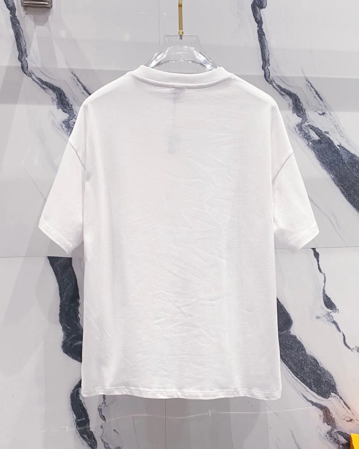 3D cotton crew neck T-shirt