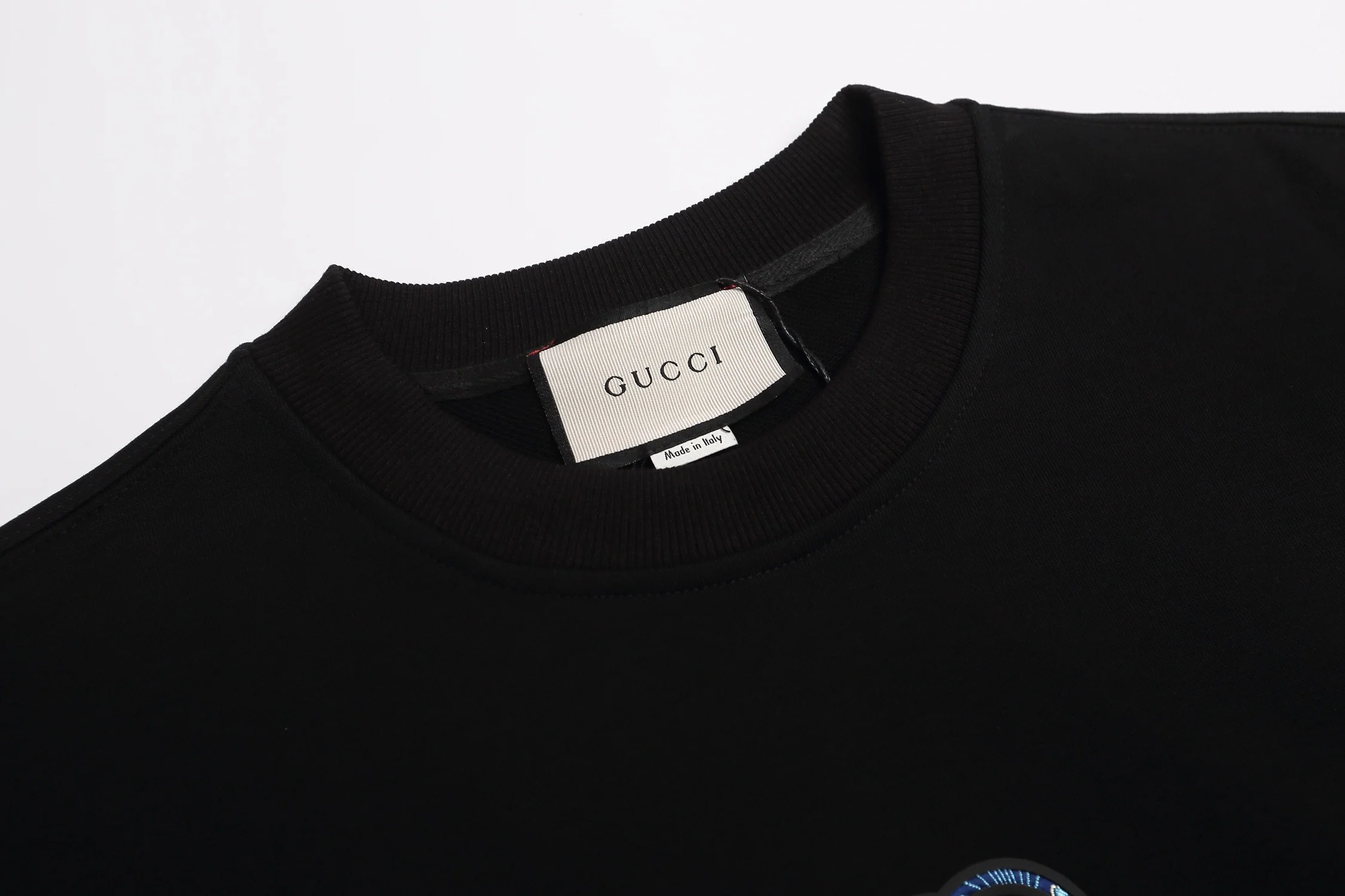 Embossed lettering cotton sweatshirt