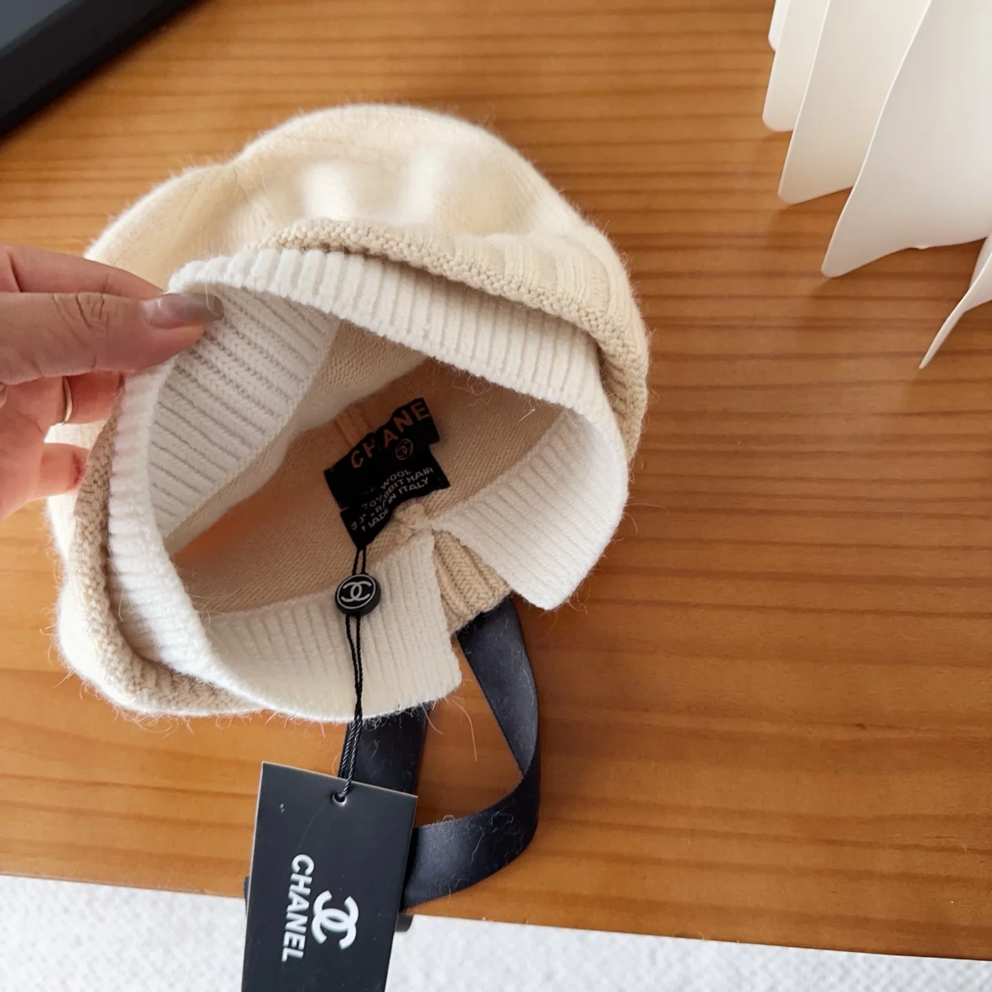 Double layer Cashmere Knitted  Beanie