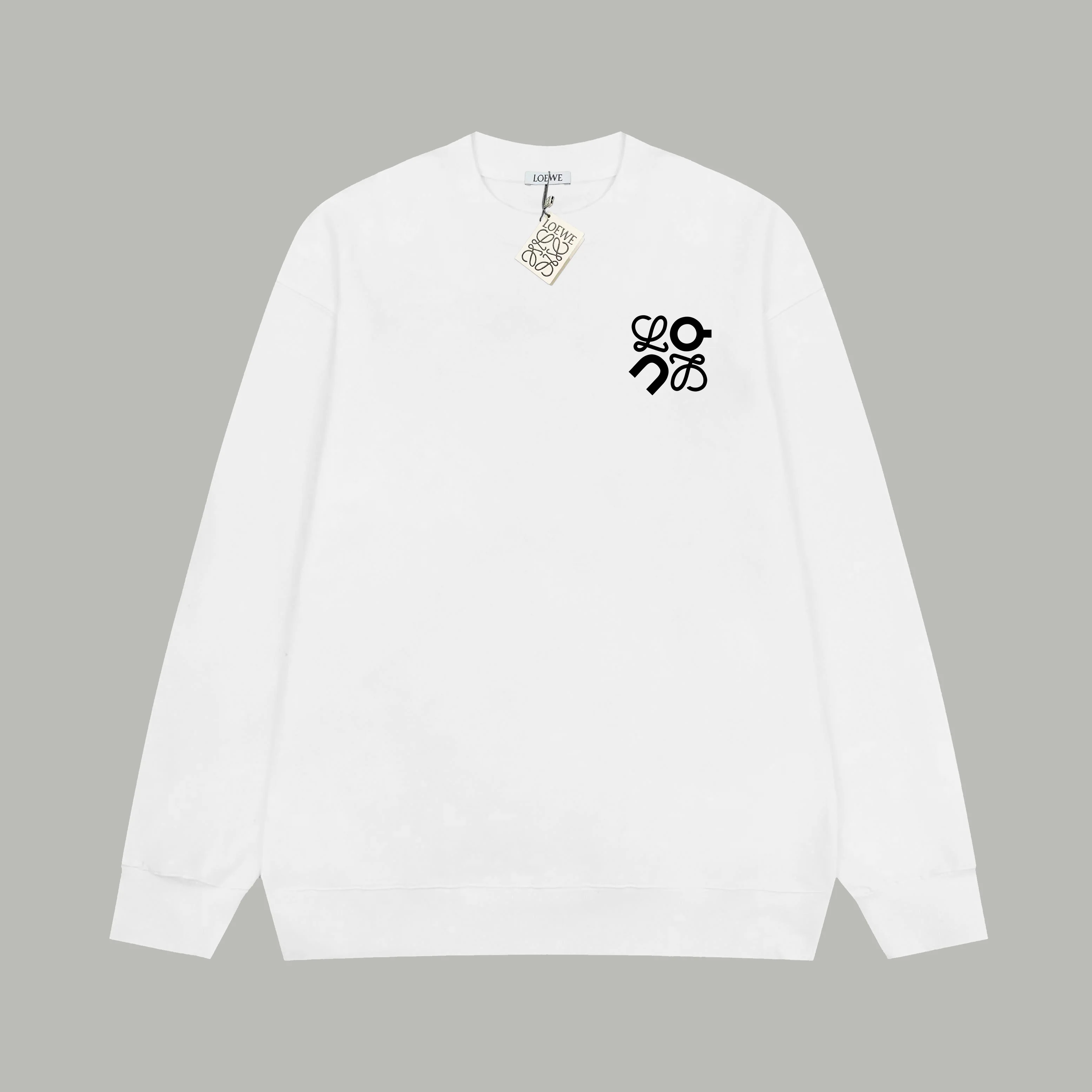 Simple printed cotton sweatshirt