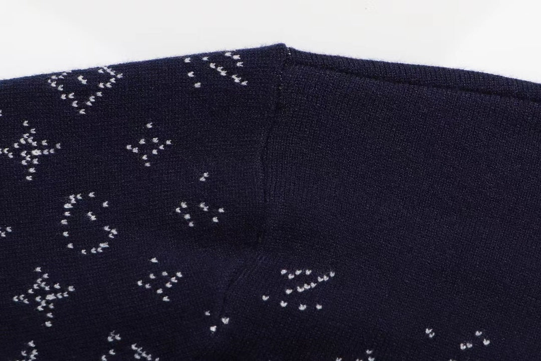 Jacquard gradient cashmere sweatshirt