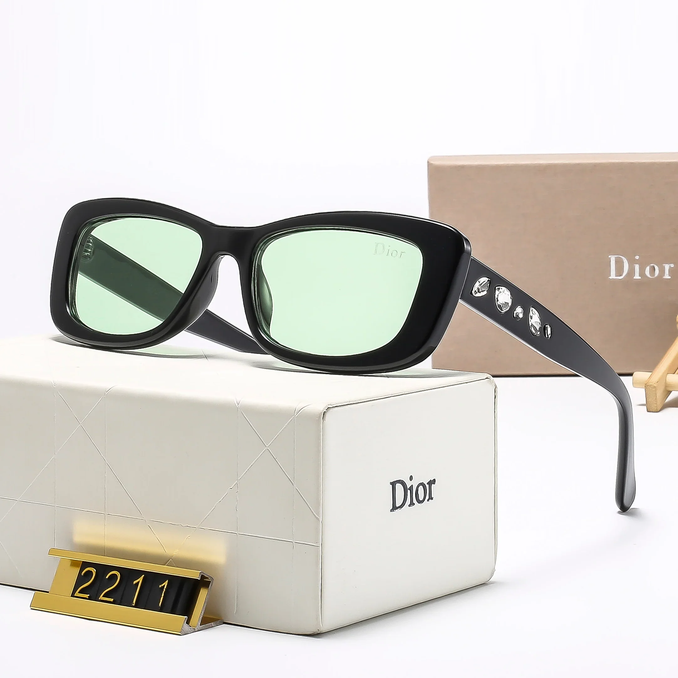 6 colors trendy HD lens sunglasses  2211