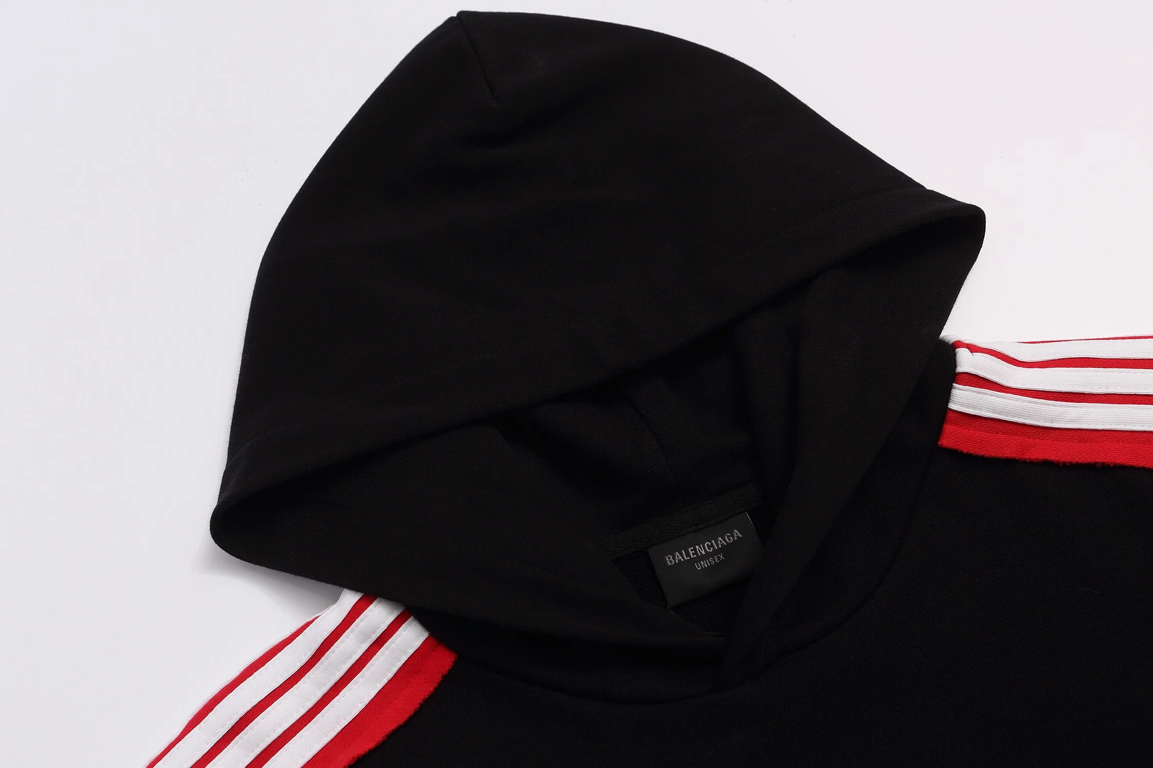 Embroidered cotton hooded sweatshirt