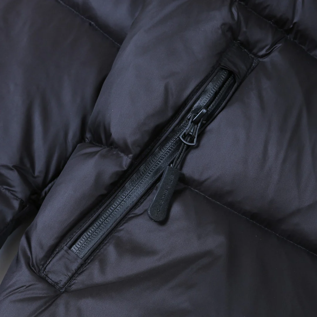 zipper stand collar down jacket