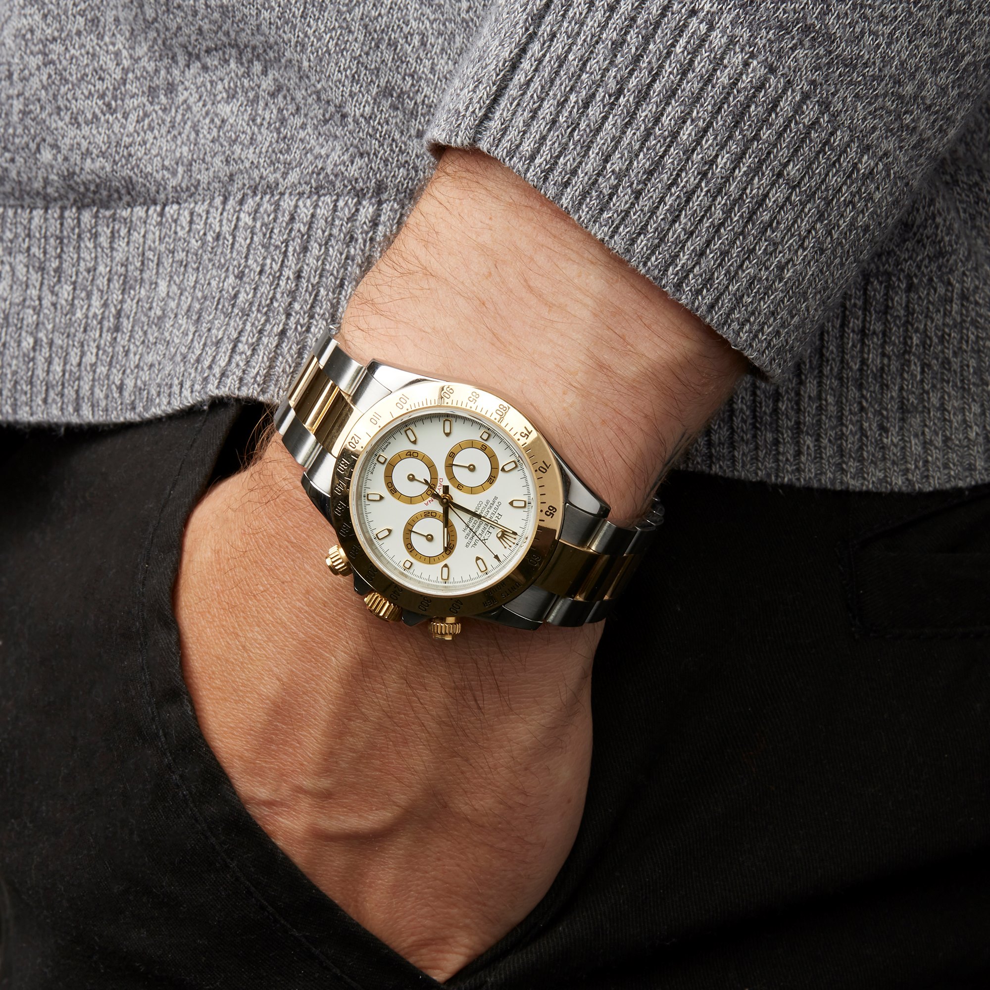 Daytona Steel & Gold White Dial 116503