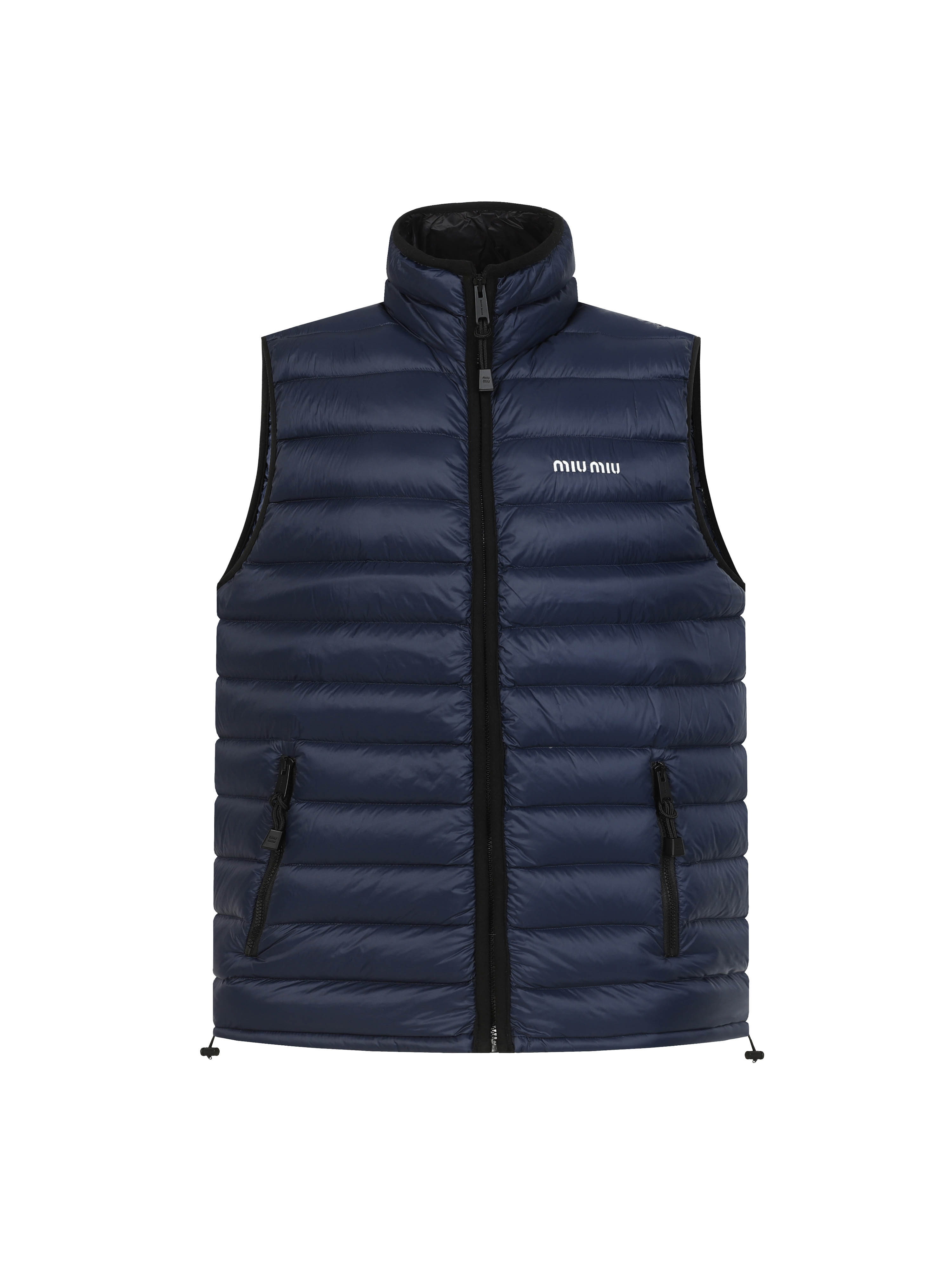 Stylish embroidered letter down vest