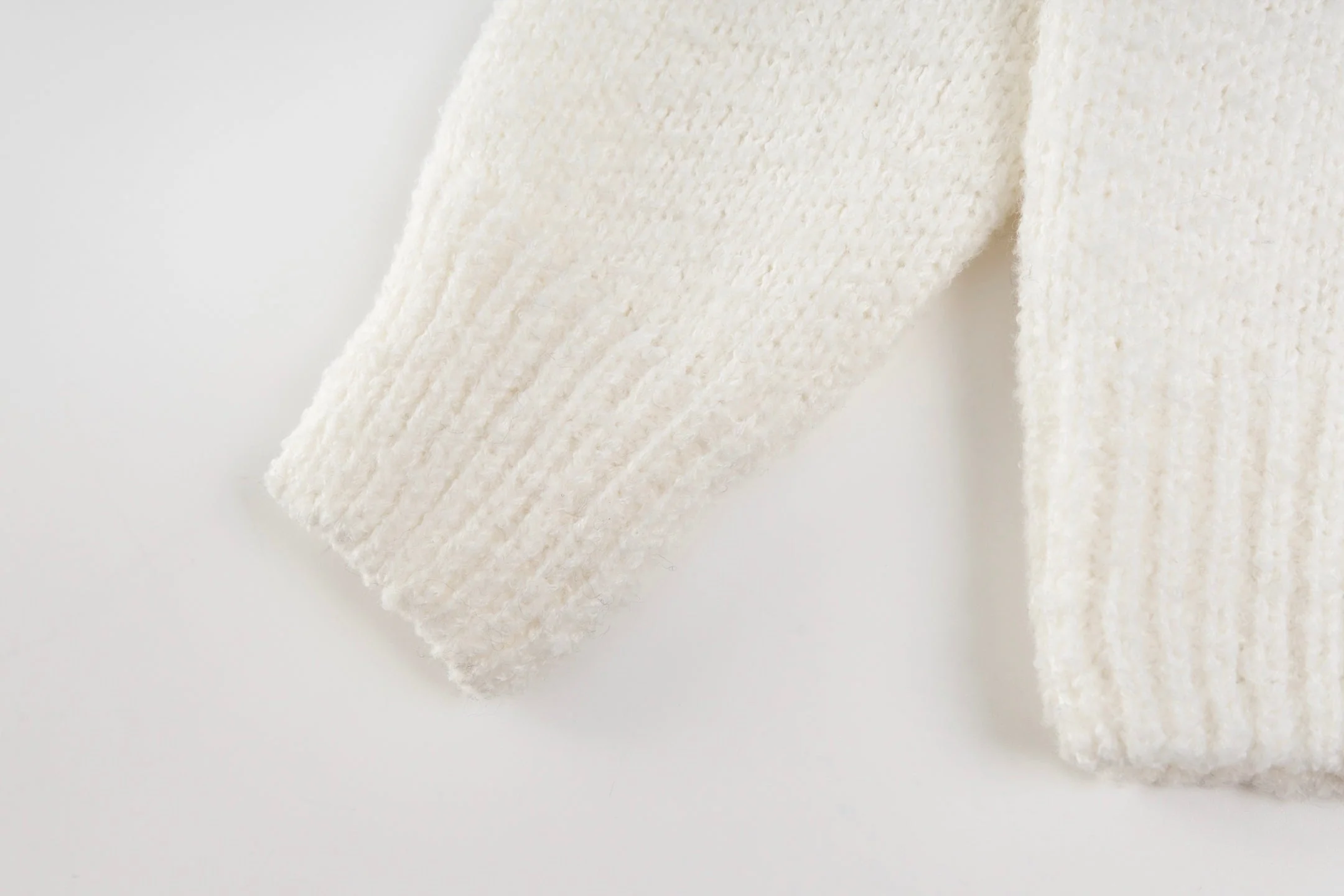 Reversible jacquard crew neck sweater