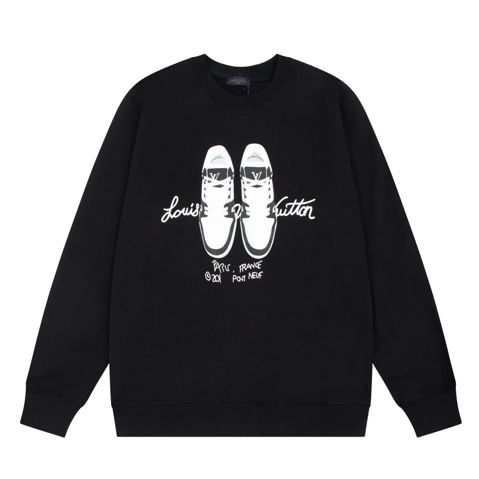 Fashion sneakers patterned sweatshirt
