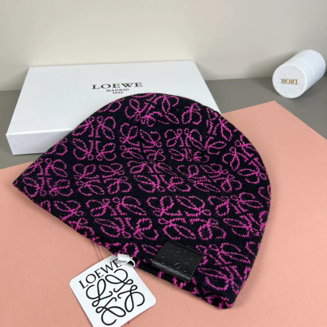 Jacquard Cashmere Knitted  Beanie