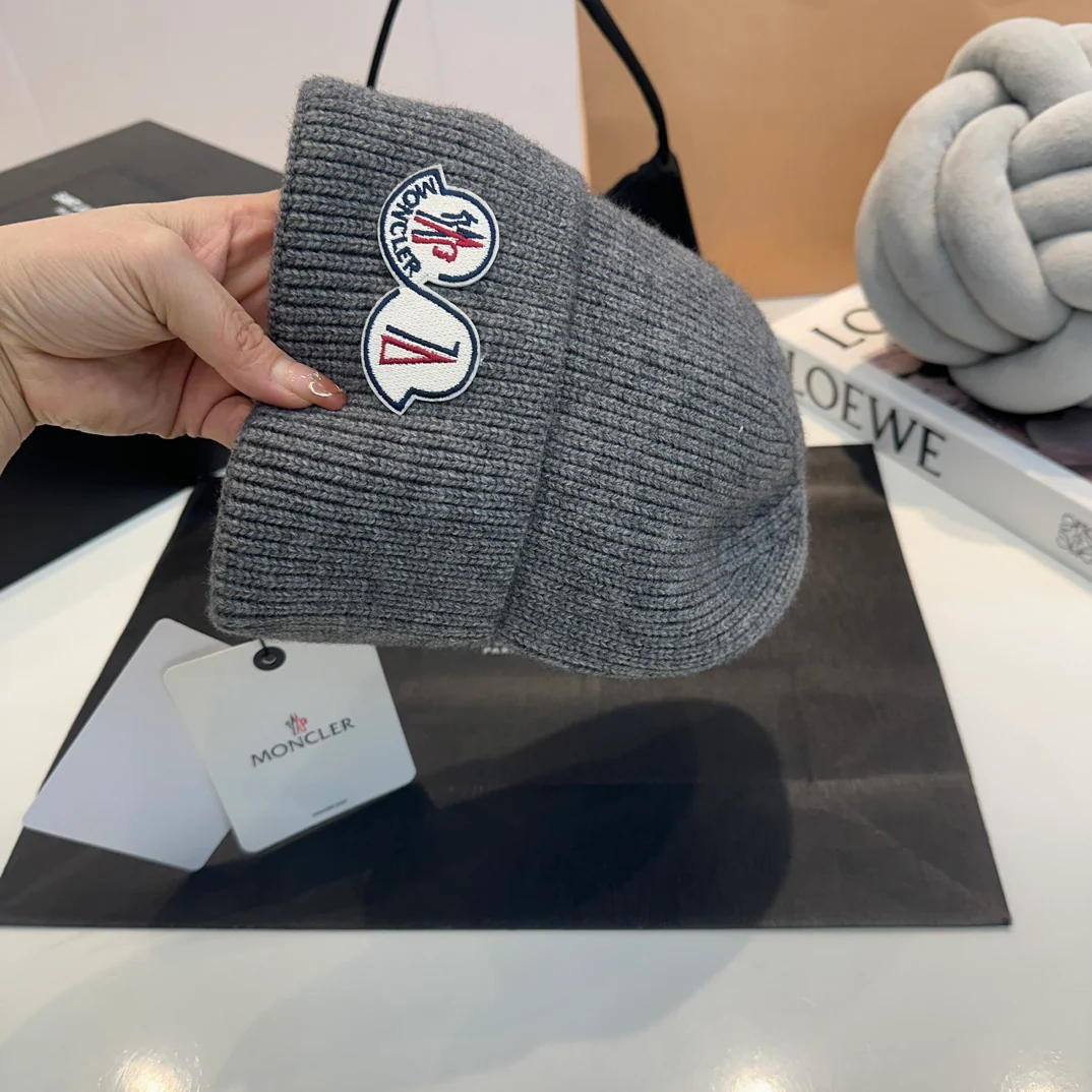 Embroidery Cashmere Knitted  Beanie