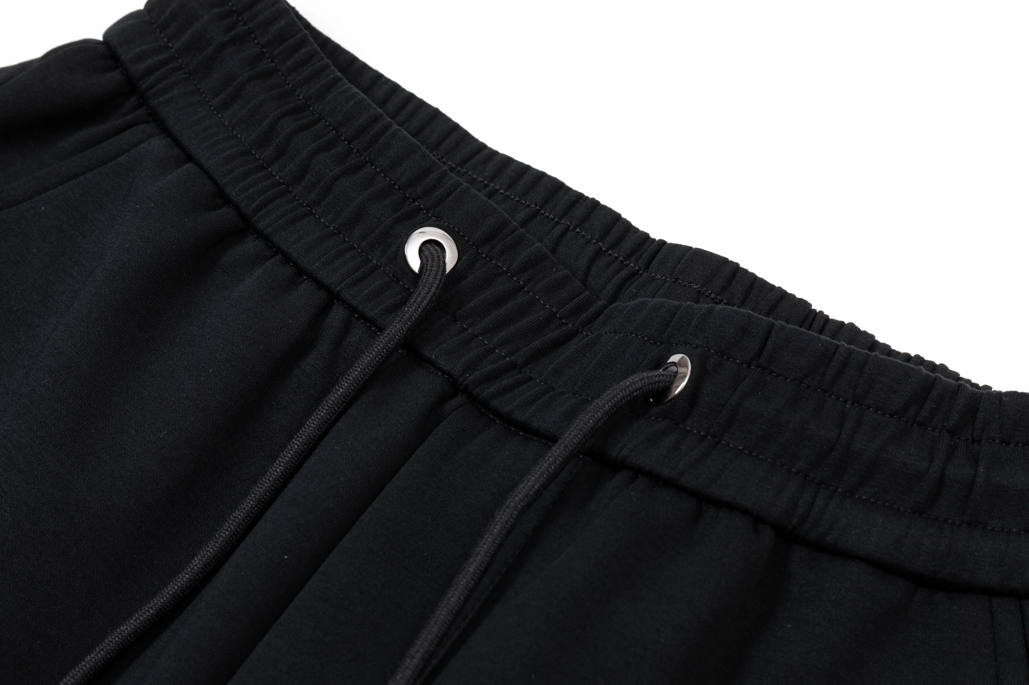 Embroidered drawstring casual trousers