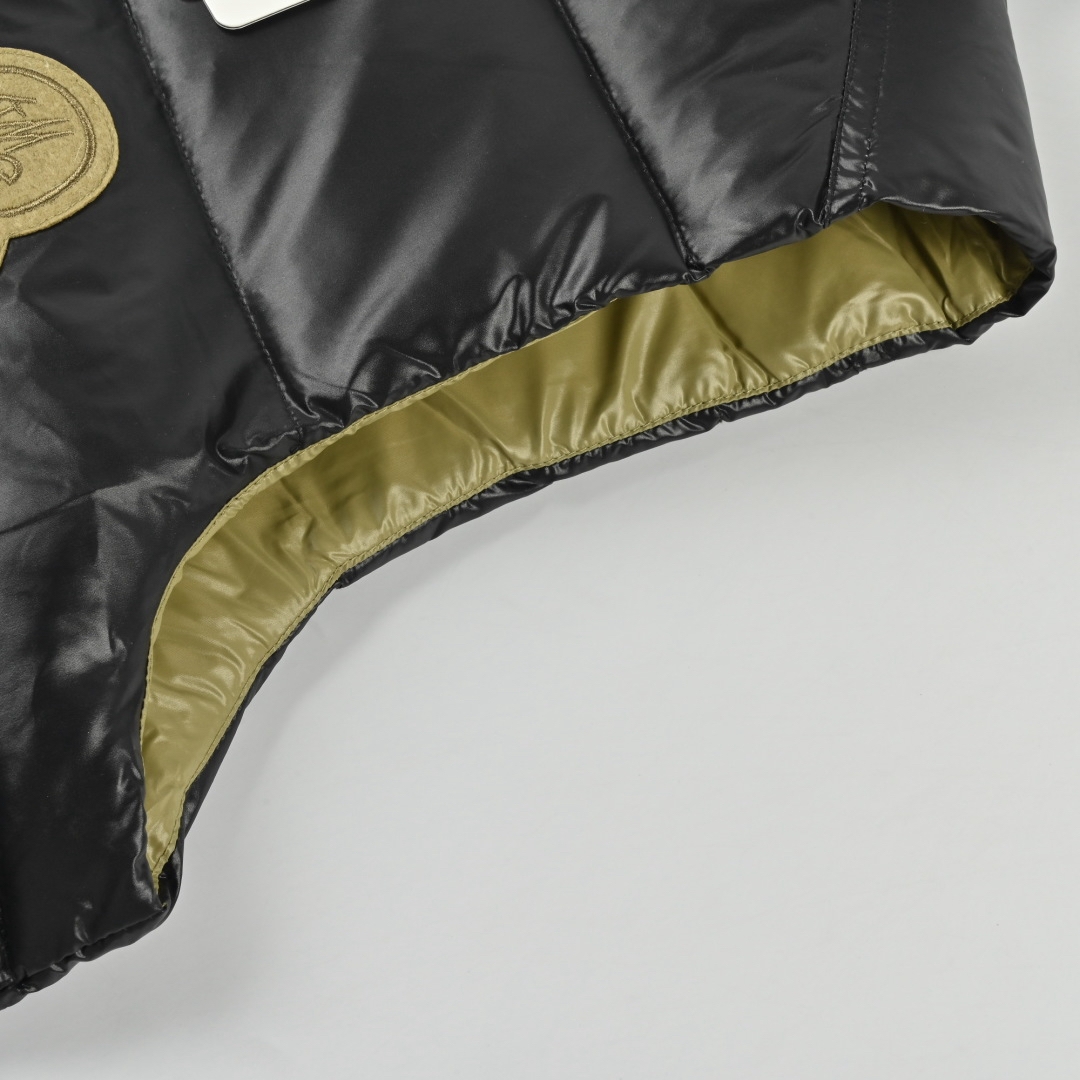 Stand collar zipper down vest