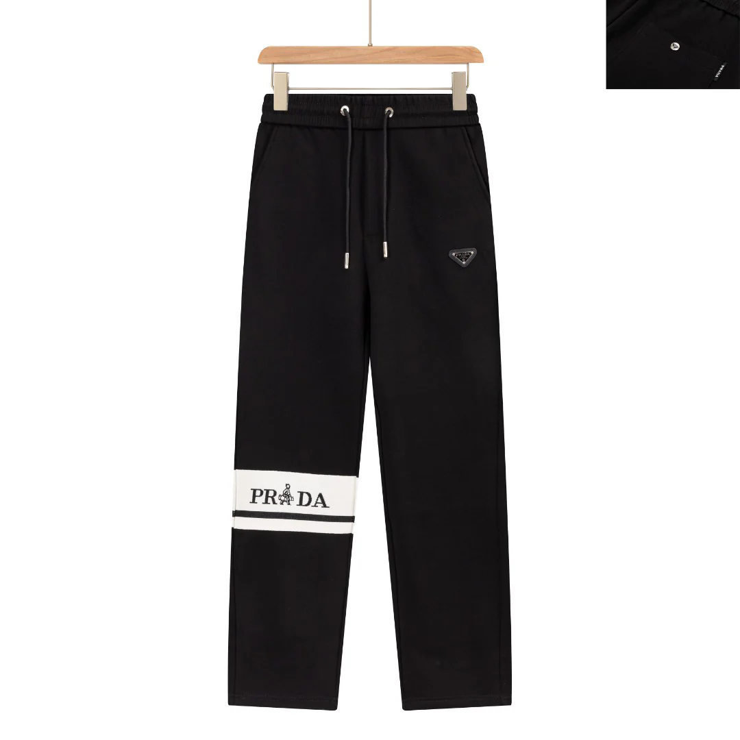 Triangle  cotton drawstring trousers