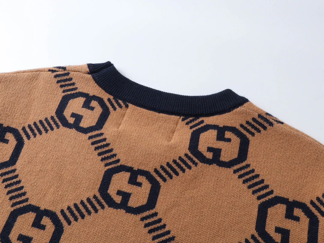 Jacquard-knit cashmere sweatshirt