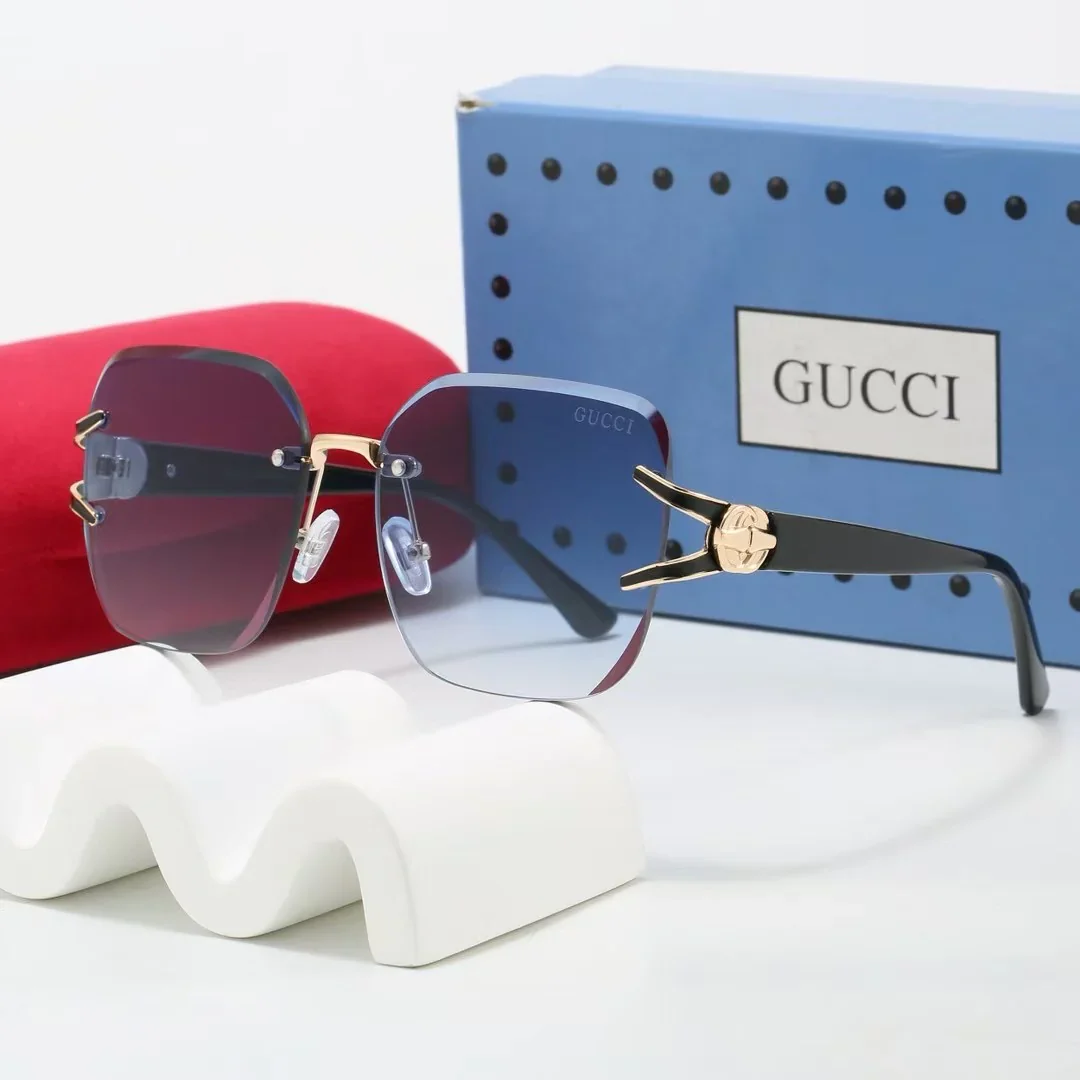 Gradient frameless thin sunglasses