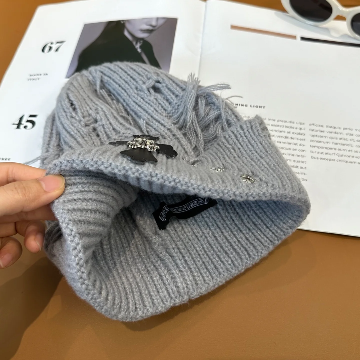 Metal Monogram Cashmere Beanie