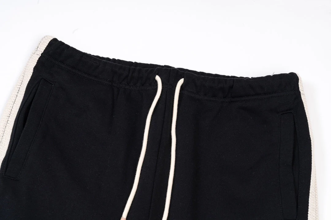 Embroidery drawstring casual trousers