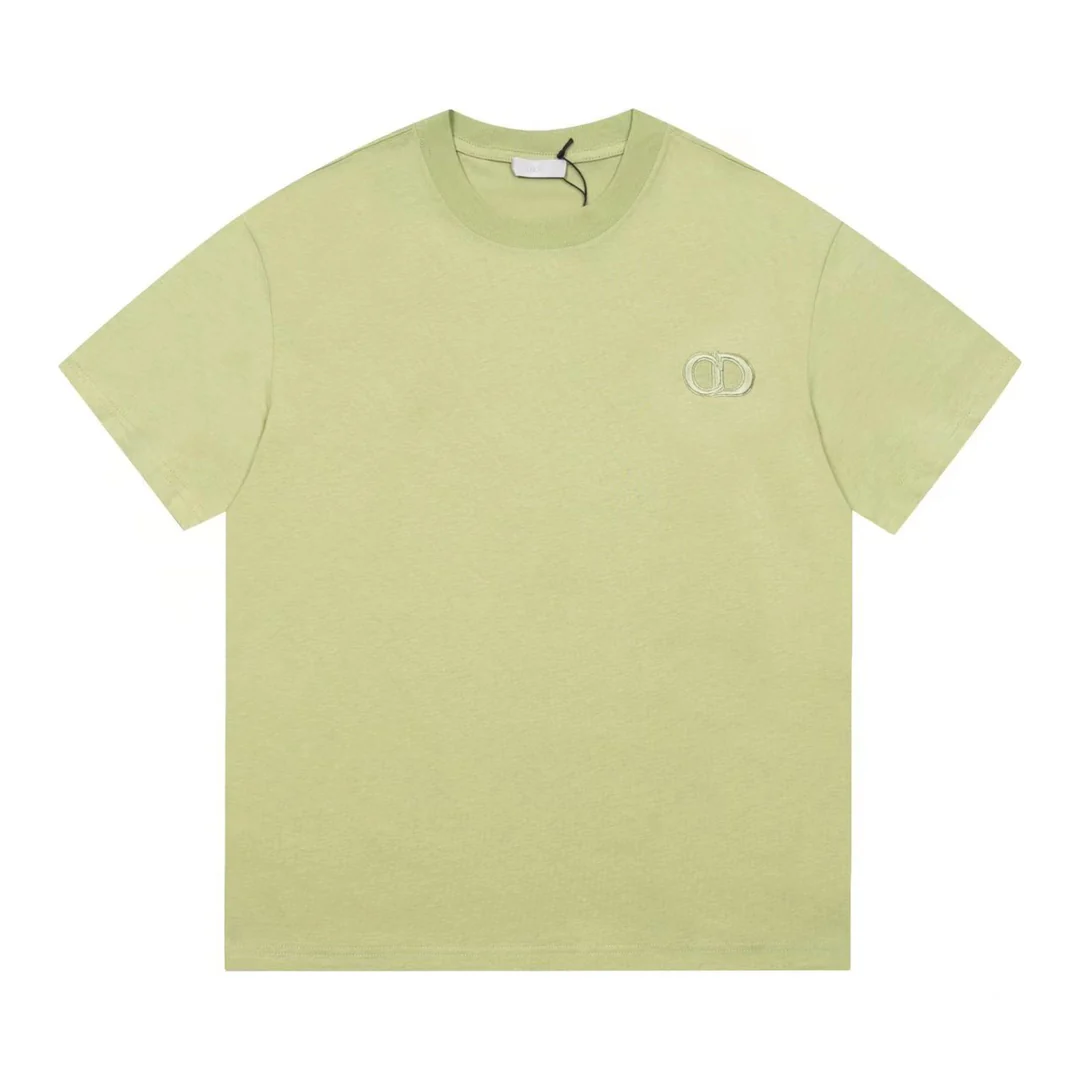 Simple embroidered cotton T-shirt