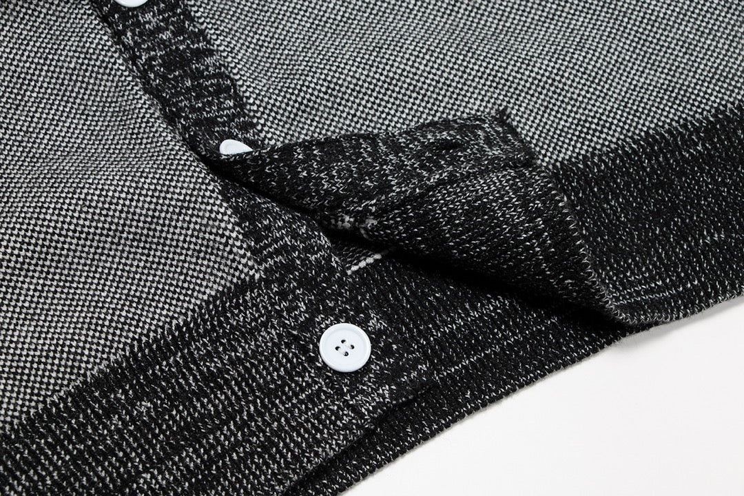 Jacquard cashmere sweater cardigan