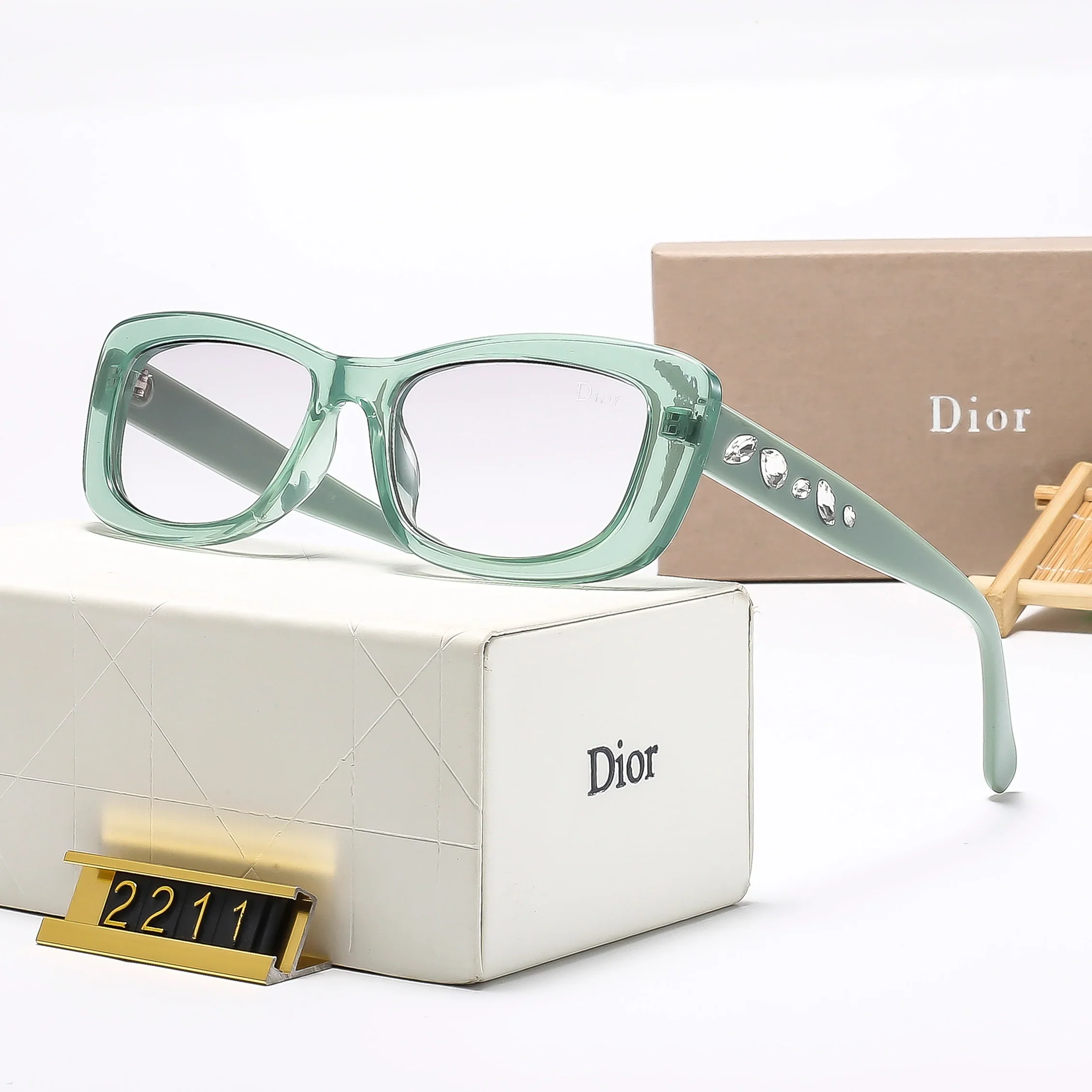 6 colors trendy HD lens sunglasses  2211