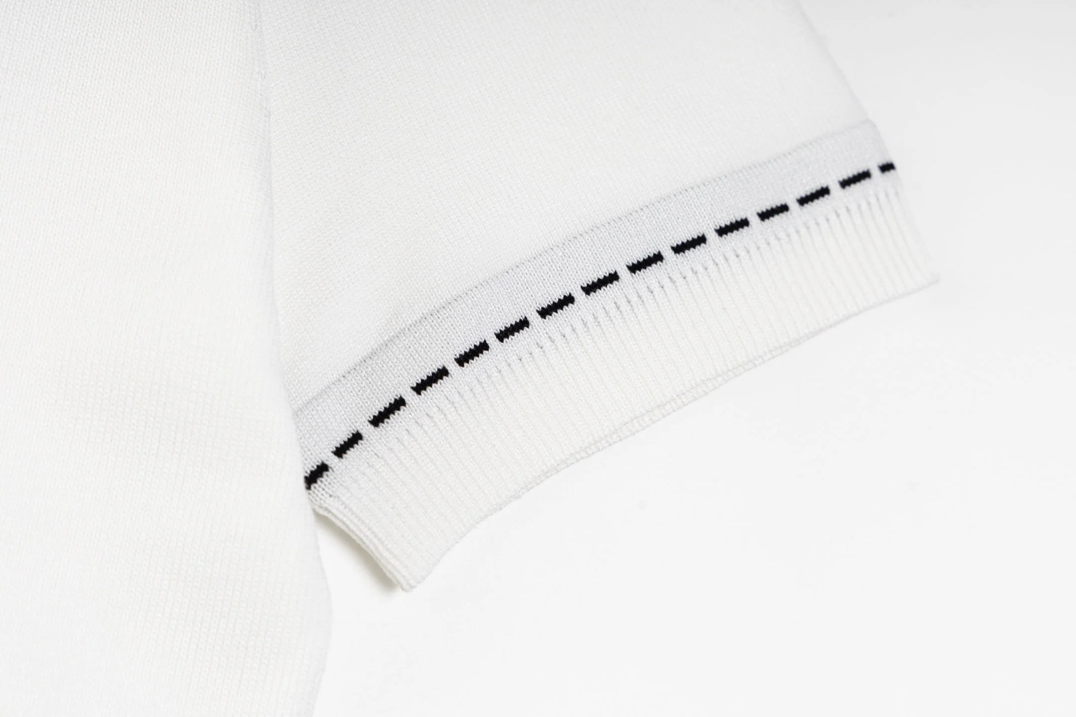 Knitted embroidered cotton T-shirt