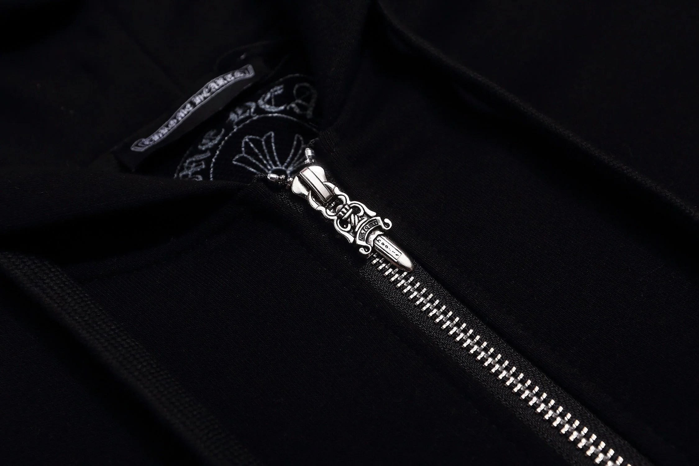 Colorful gradient print zipper hooded sweatshirt