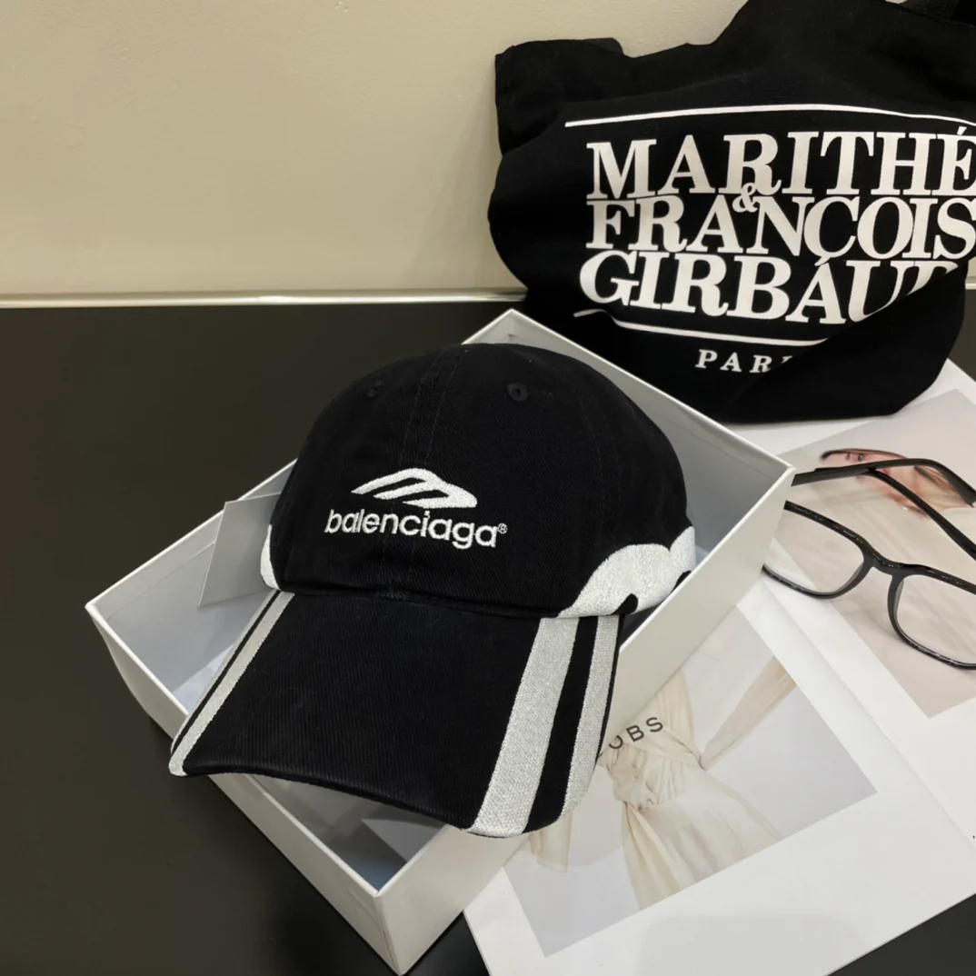 Embroidered lettering baseball cap