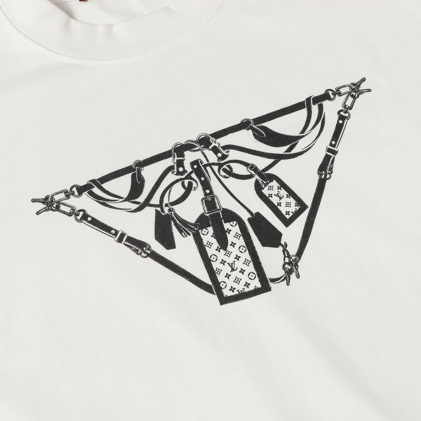 Printed crew neck cotton T-shirt