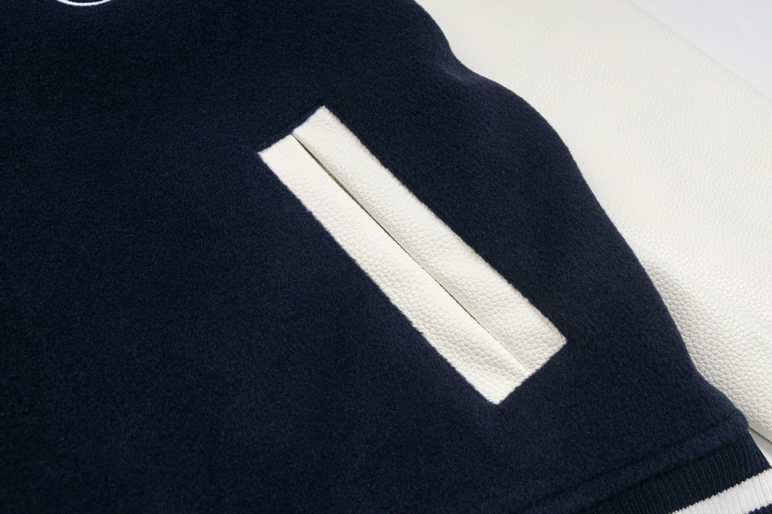 Embroidered baseball jacket