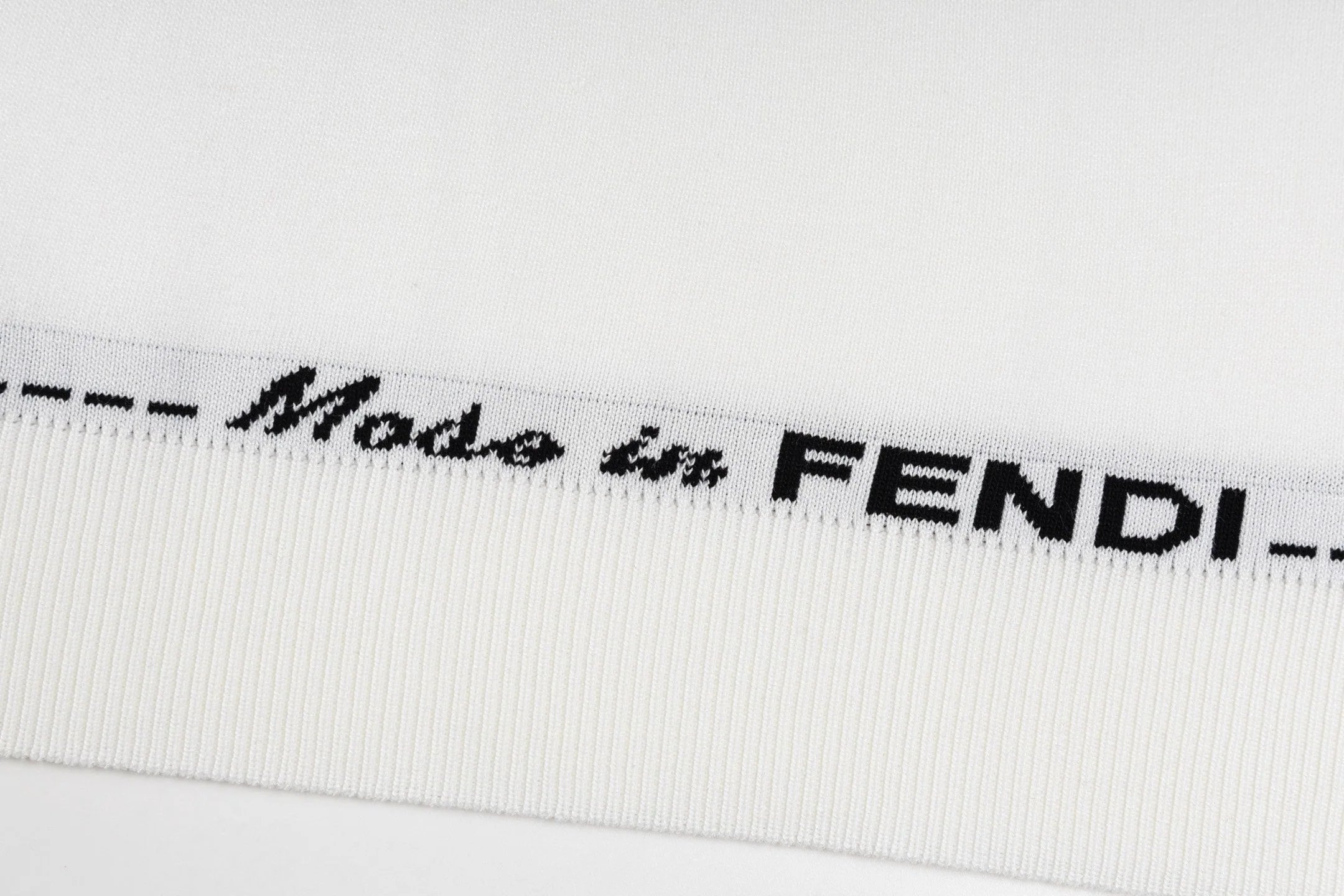 Knitted embroidered cotton T-shirt