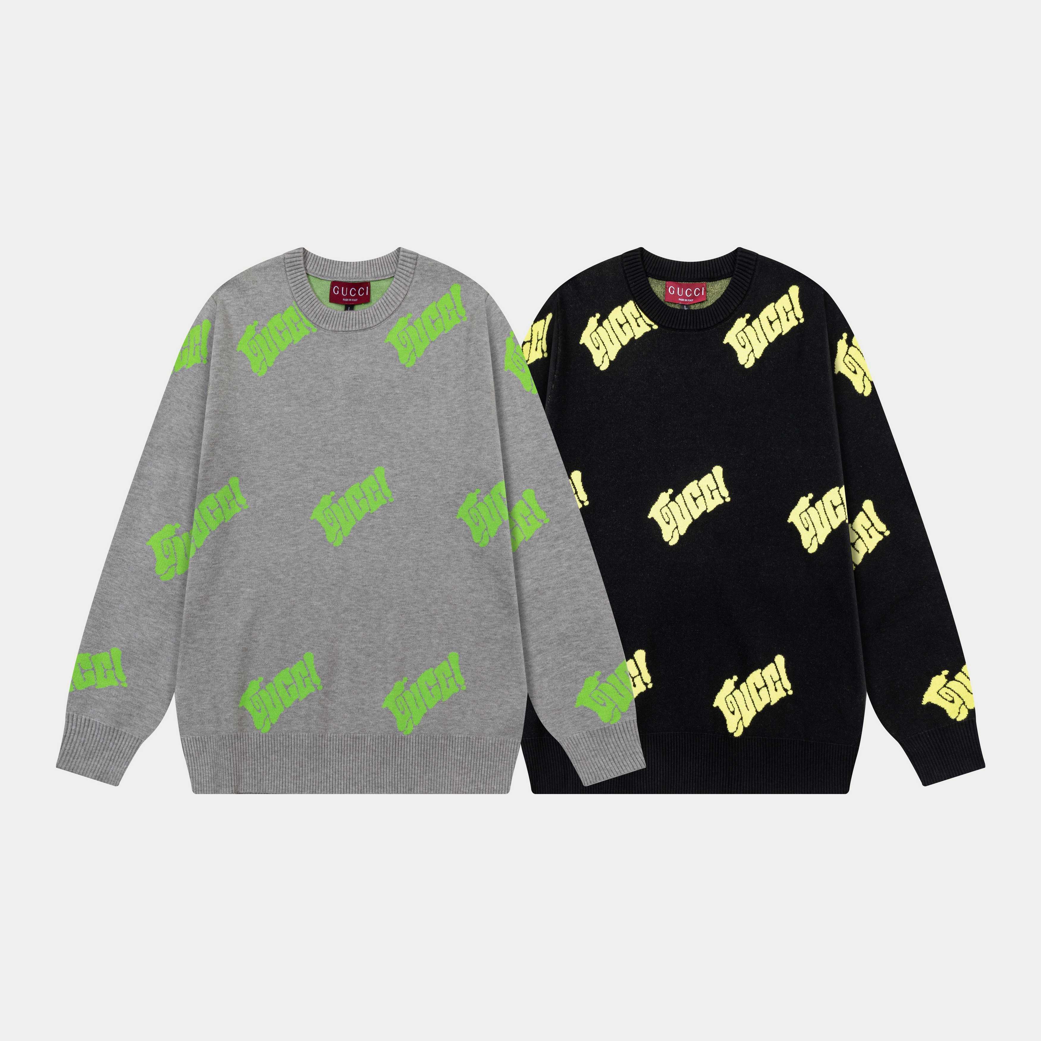 Knitted jacquard cashmere sweater