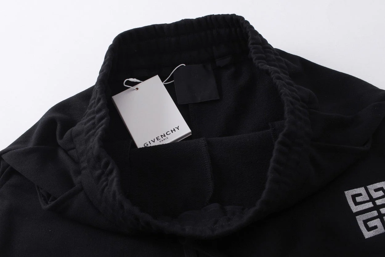 Embroidery drawstring casual trousers