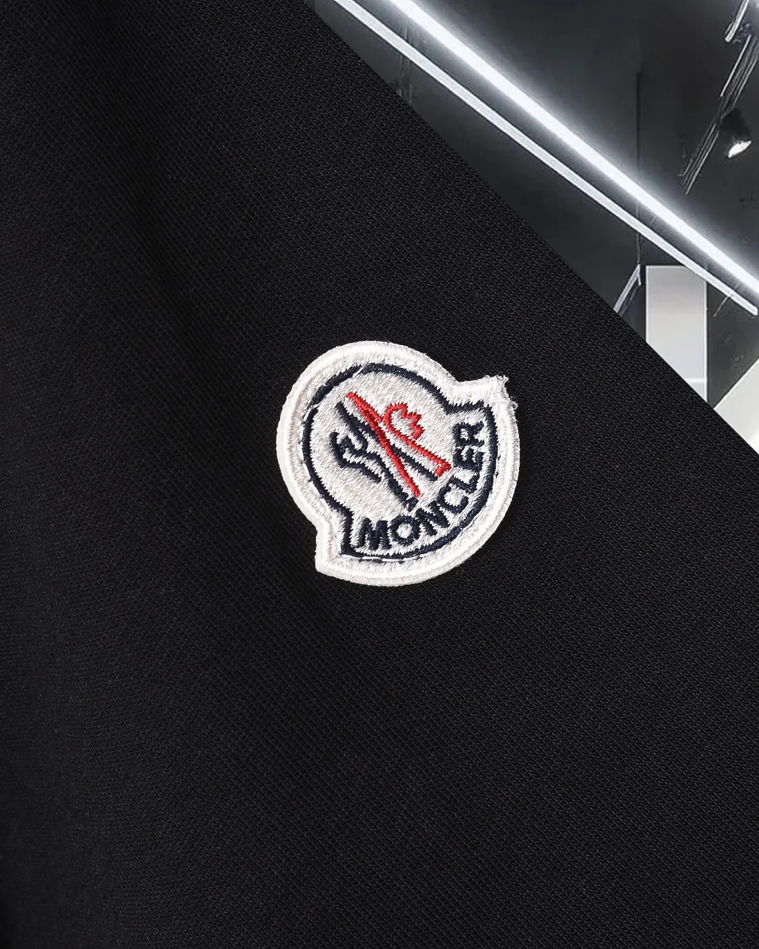 Diamond round neck cotton T-shirt