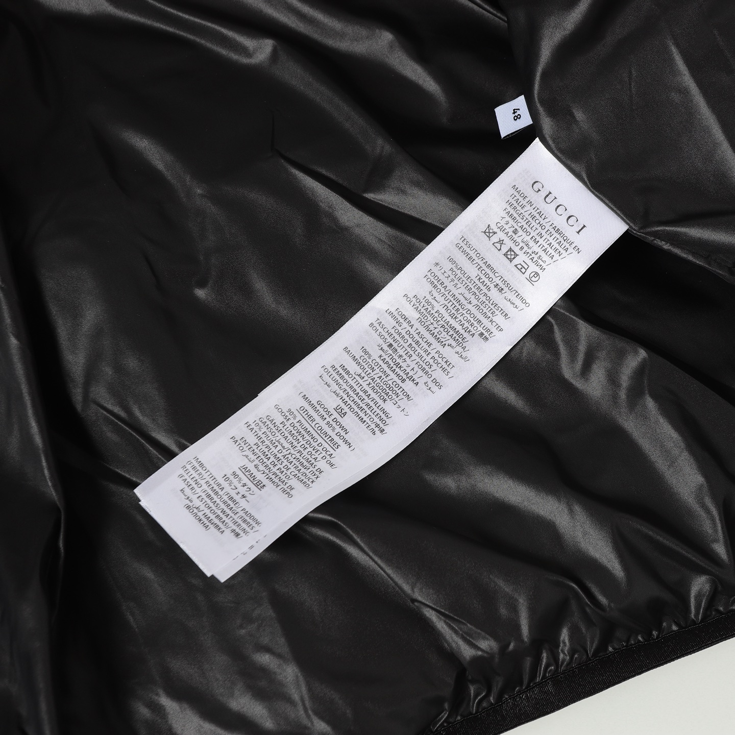 Printed plain weave poplin down jacket