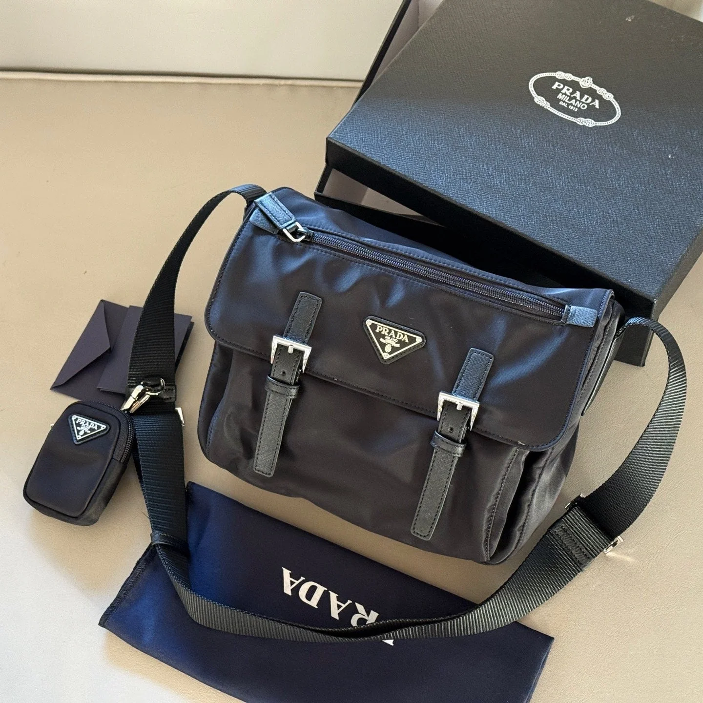 Unisex Recycled Nylon Crossbody Bag