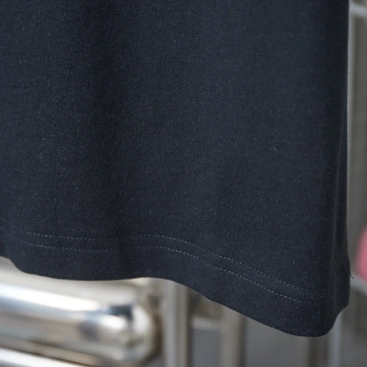 Double-sided embroidered cotton T-shirt