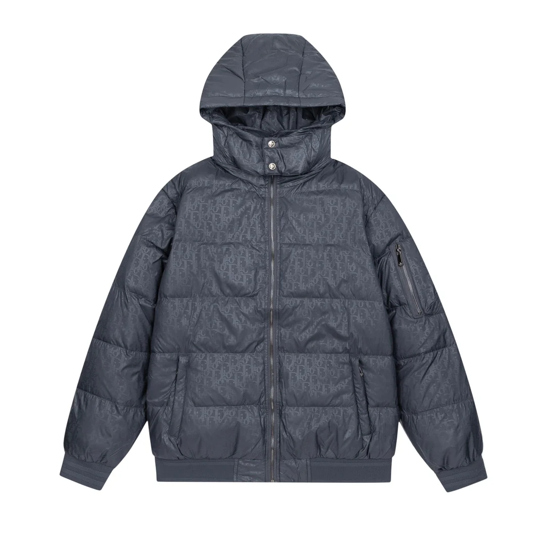 Removable jacquard down jacket