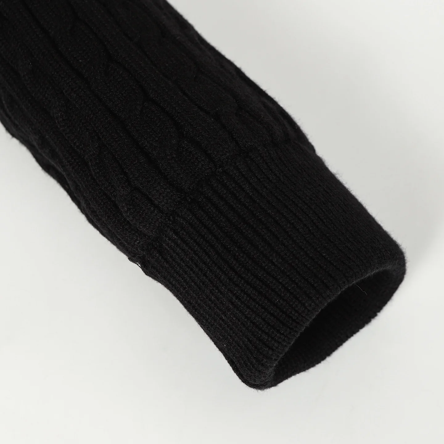 Wool knit down stand collar jacket