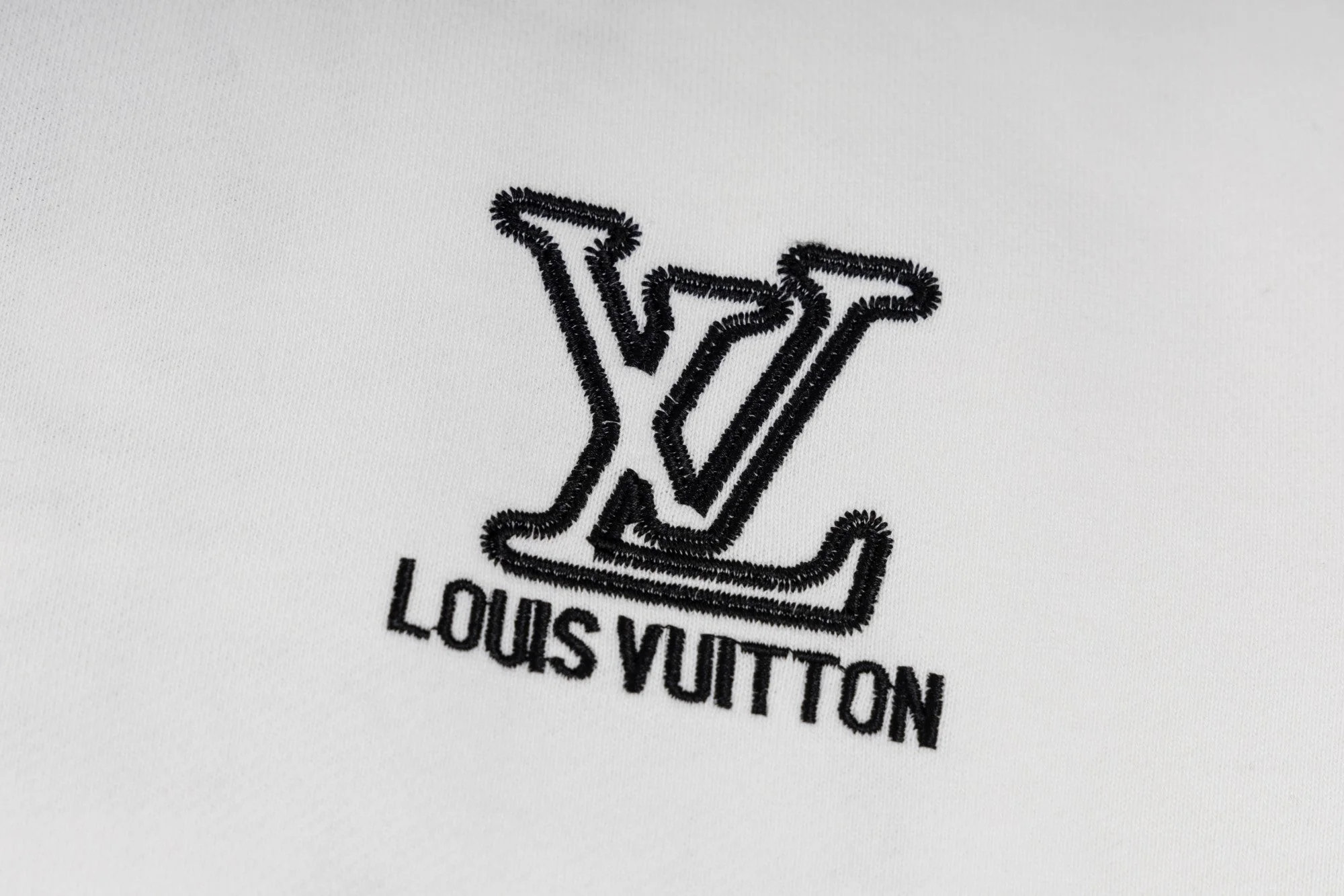 Double-sided embroidered cotton sweatshirt