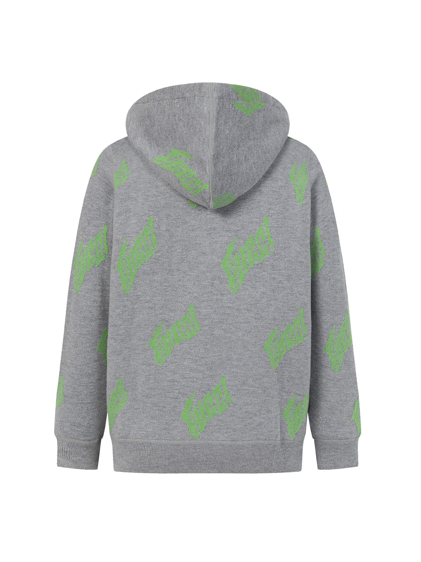 Double-faced jacquard hooded sweatshirt