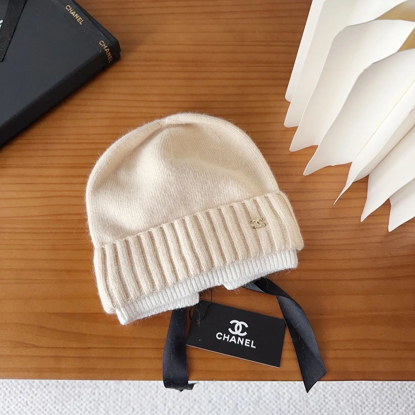 Double layer Cashmere Knitted  Beanie