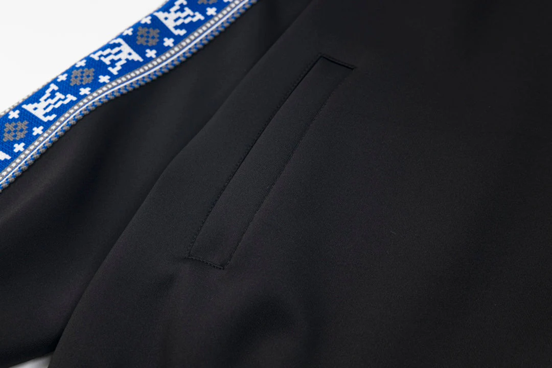 Jacquard zip-up jacket